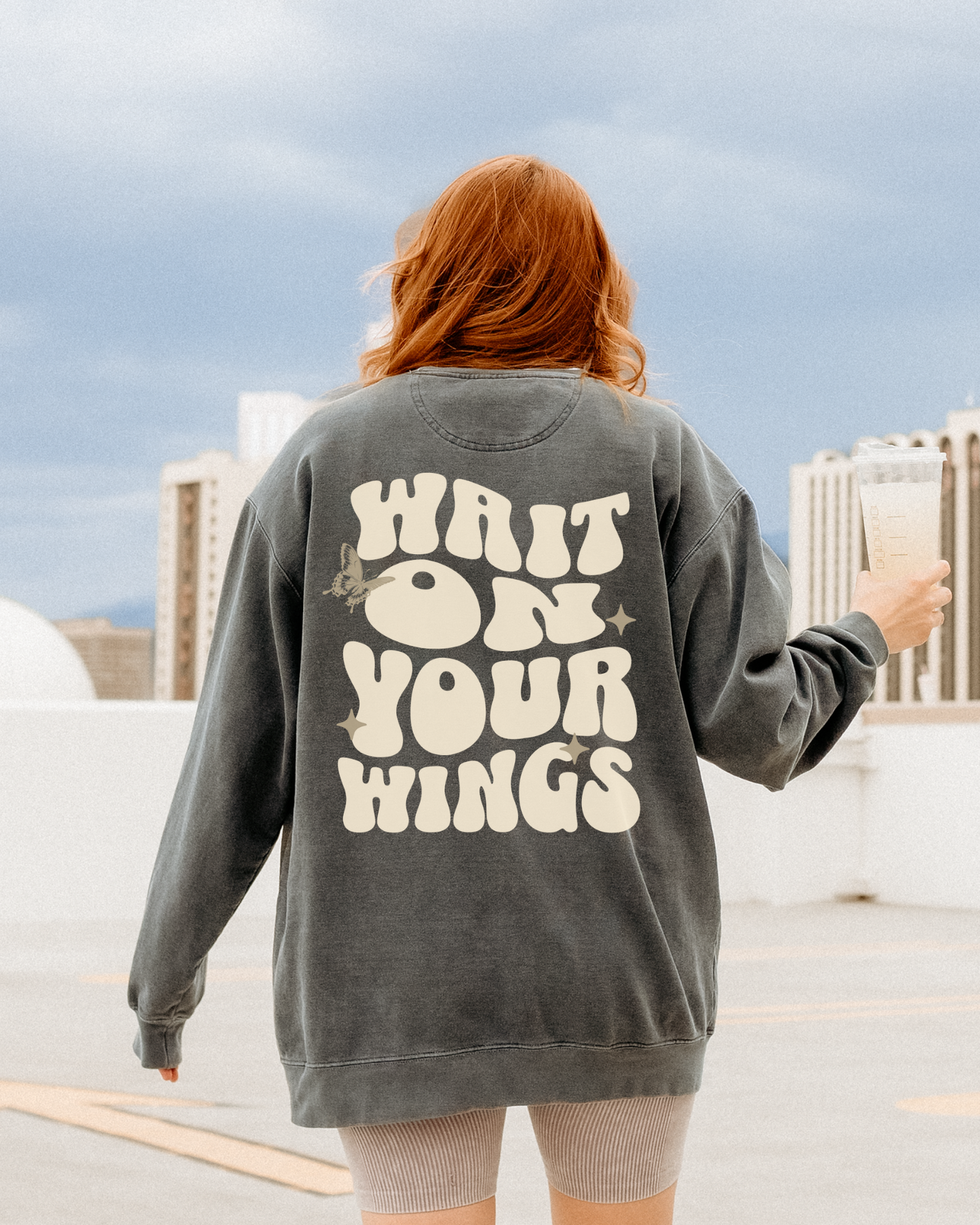 Wait on your Wings Retro Crewneck