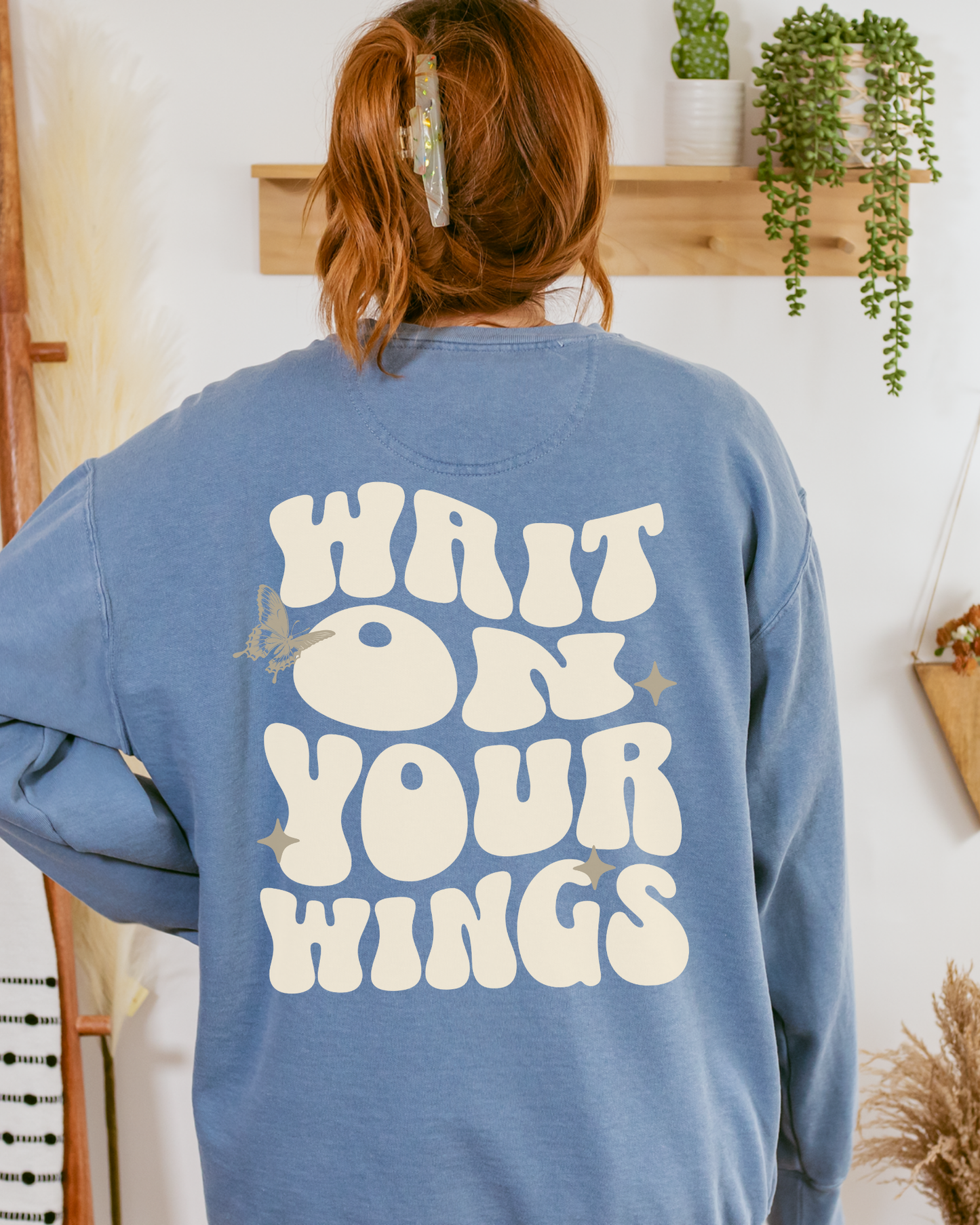 Wait on your Wings Retro Crewneck