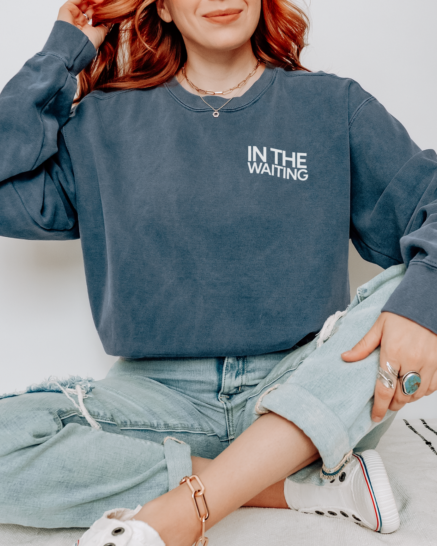 In the Waiting Crewneck Sweatshirt: Ecclesiastes 3:1-8